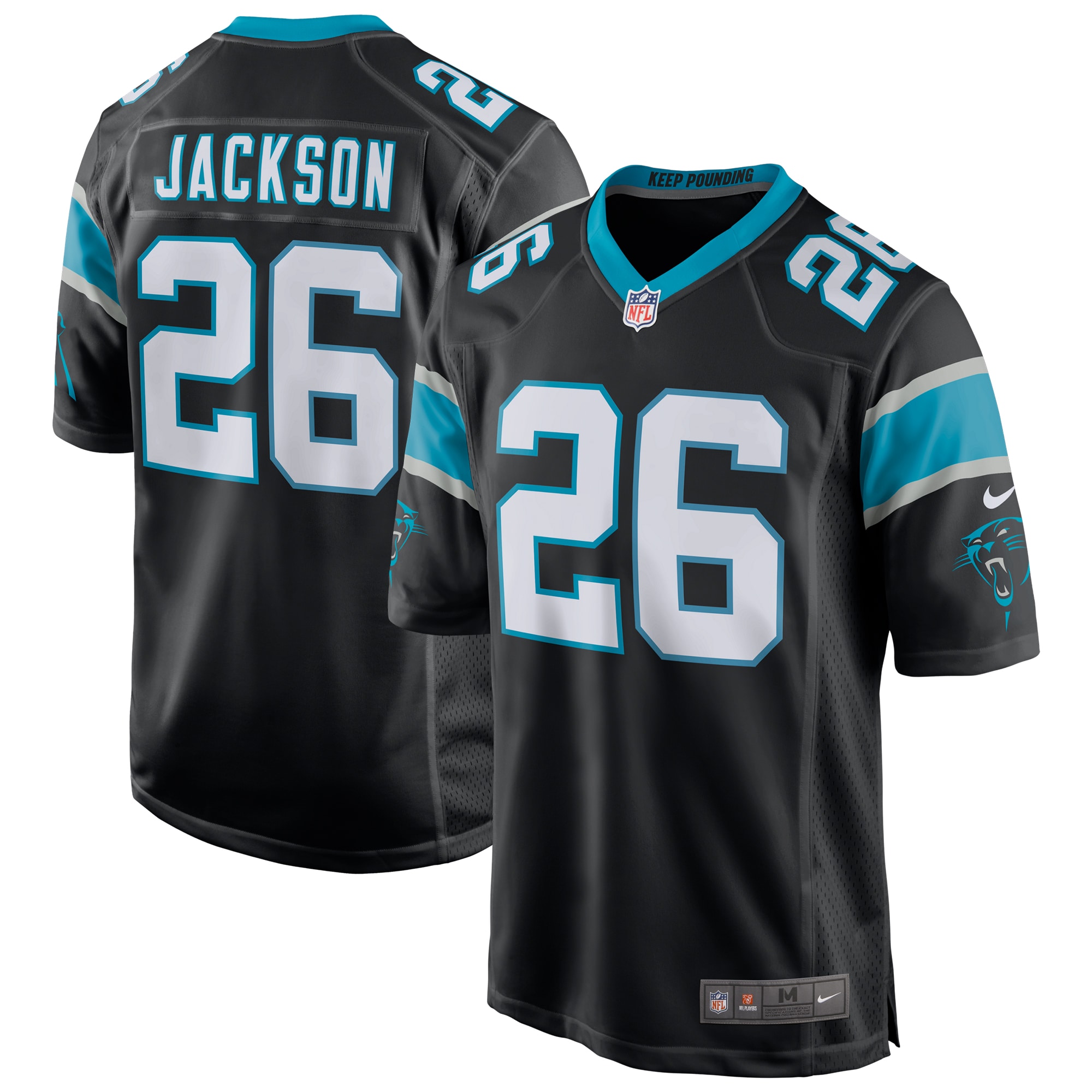 Men's Carolina Panthers Donte Jackson Black Game Jersey