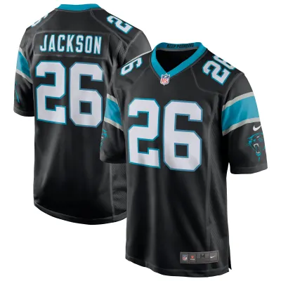 Men's Carolina Panthers Donte Jackson Black Game Jersey 01