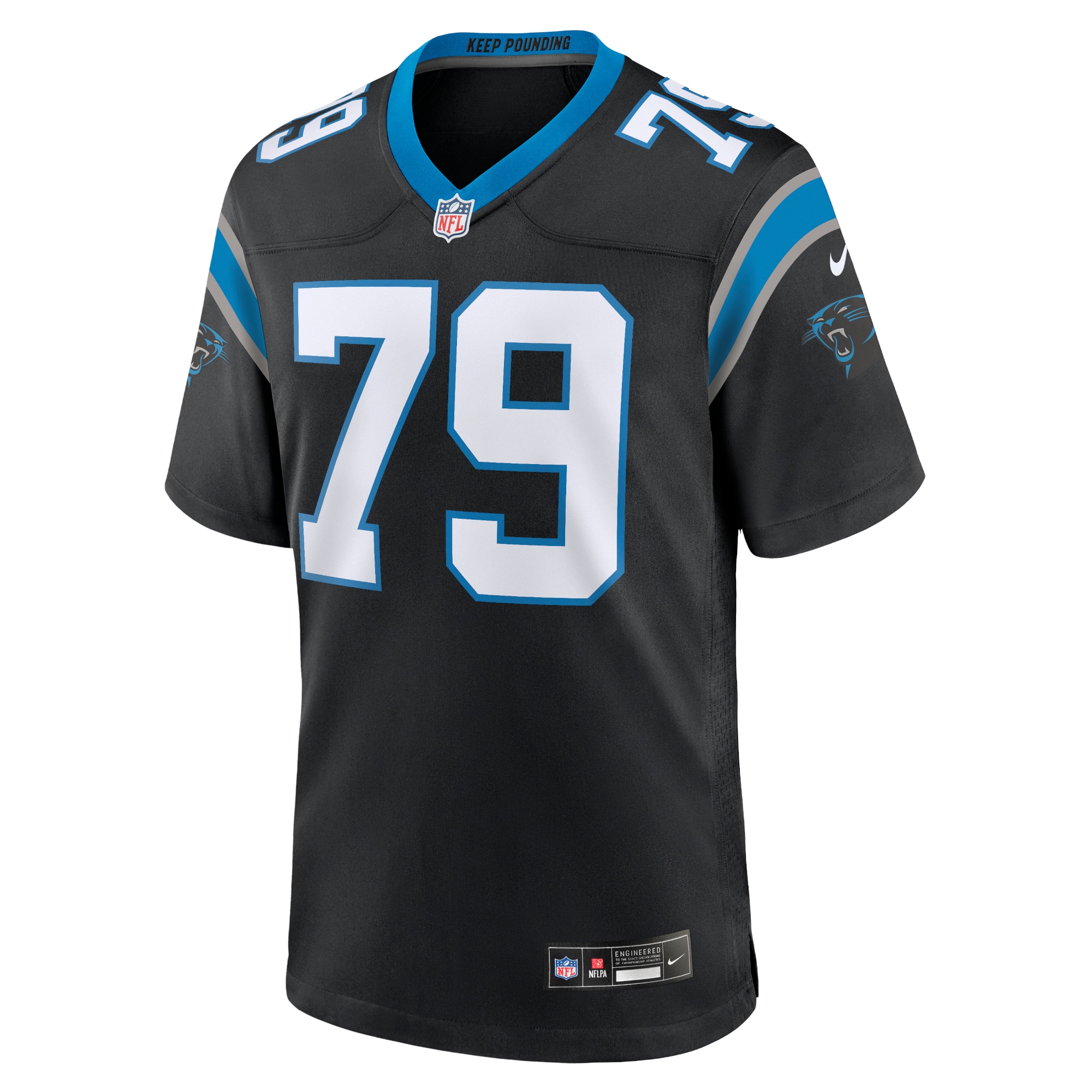 Men's Carolina Panthers Ikem Ekwonu Black Game Jersey