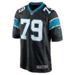 Men's Carolina Panthers Ikem Ekwonu Black Player Game Jersey