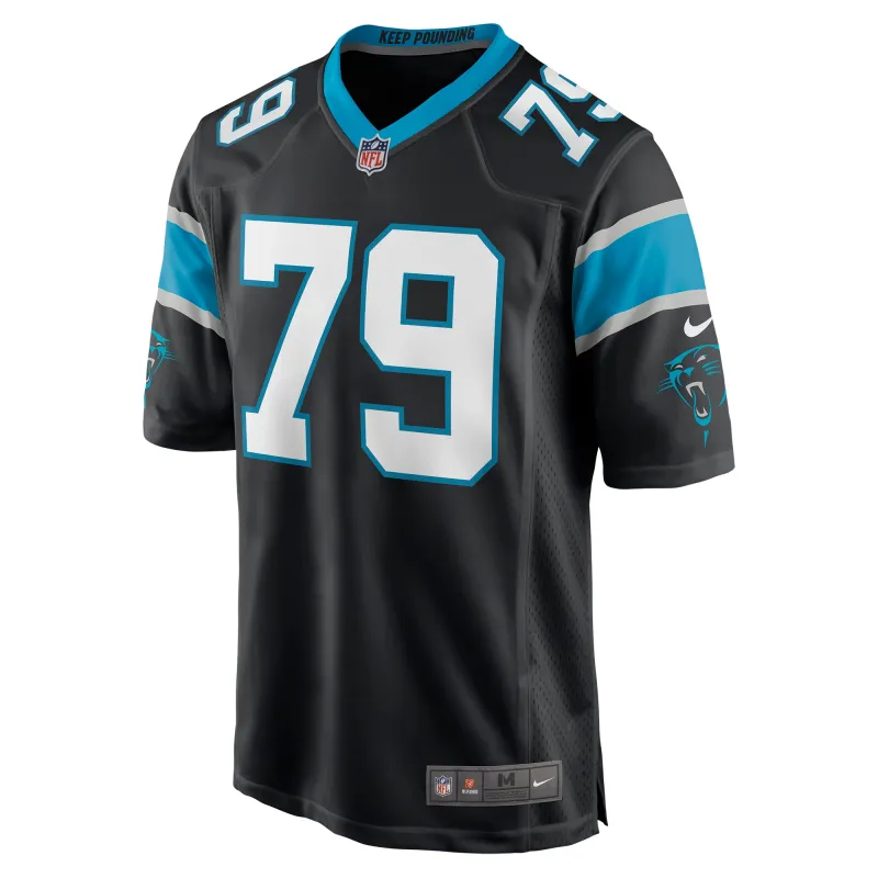 Men's Carolina Panthers Ikem Ekwonu Black Player Game Jersey
