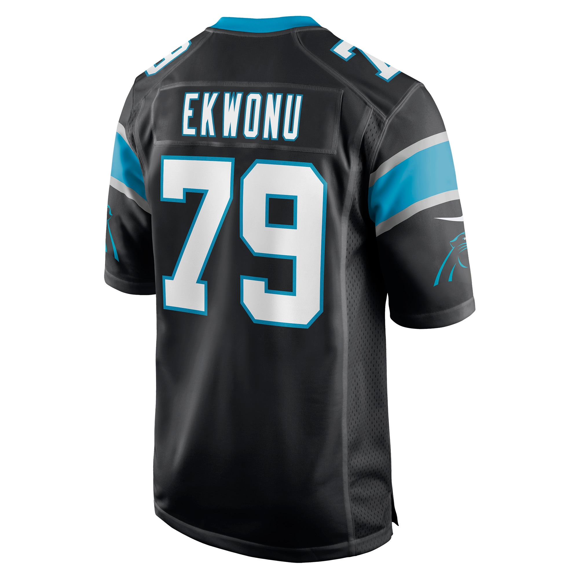 Men's Carolina Panthers Ikem Ekwonu Black Player Game Jersey