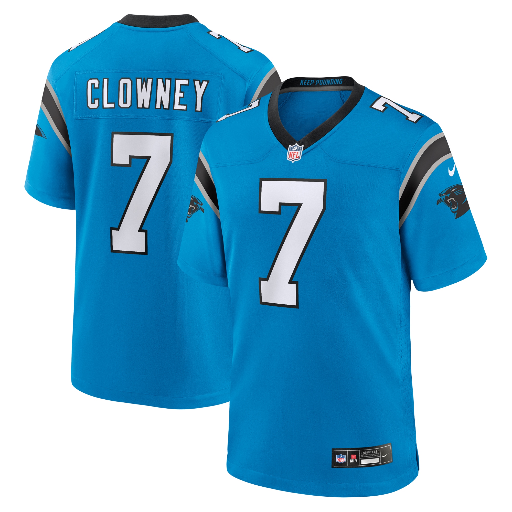 Men's Carolina Panthers Jadeveon Clowney Blue Alternate Game Jersey