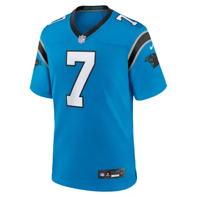 Men's Carolina Panthers Jadeveon Clowney Blue Alternate Game Jersey 02