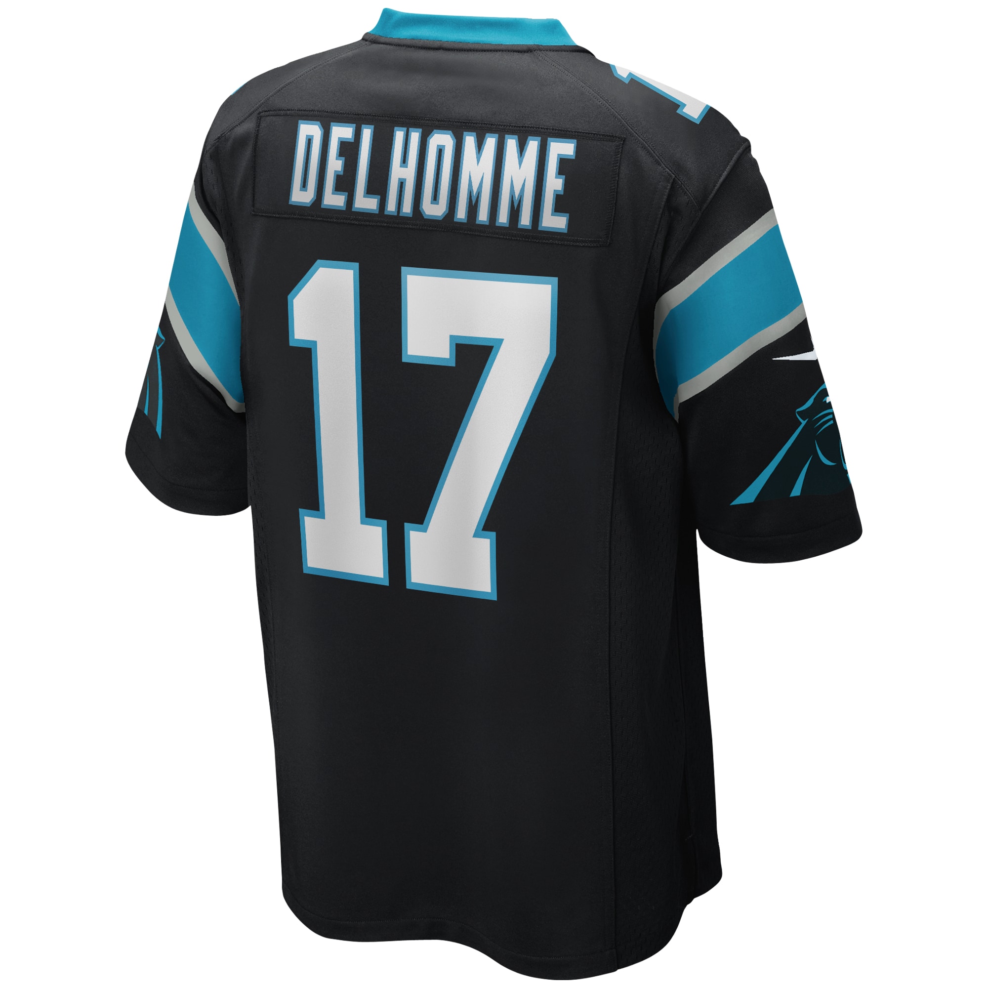 Men's Carolina Panthers Jake Delhomme Black Game Retired Player Jersey