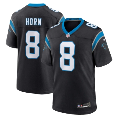 Men's Carolina Panthers Jaycee Horn Black Game Jersey 01