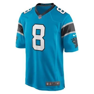 Men's Carolina Panthers Jaycee Horn Blue Game Jersey 02