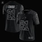 Men's Carolina Panthers Jeremy Chinn Black RFLCTV Limited Jersey
