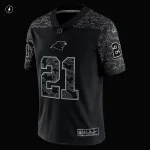 Men's Carolina Panthers Jeremy Chinn Black RFLCTV Limited Jersey