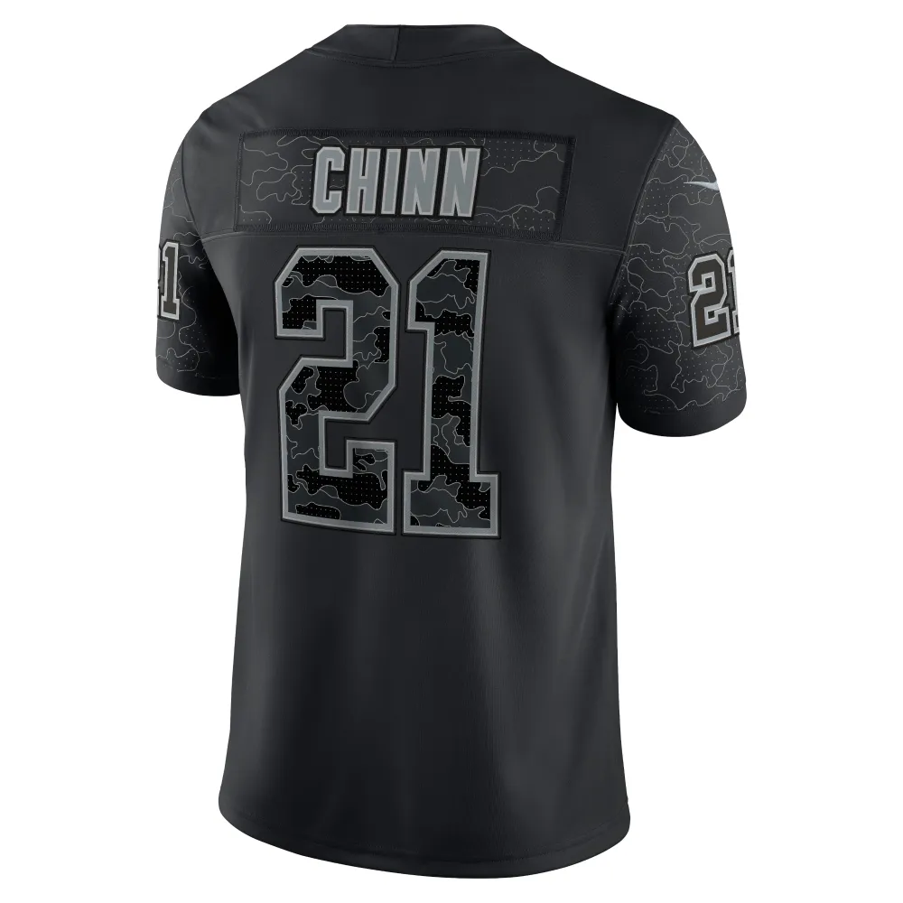 Men's Carolina Panthers Jeremy Chinn Black RFLCTV Limited Jersey