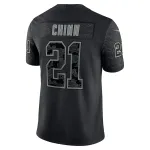 Men's Carolina Panthers Jeremy Chinn Black RFLCTV Limited Jersey