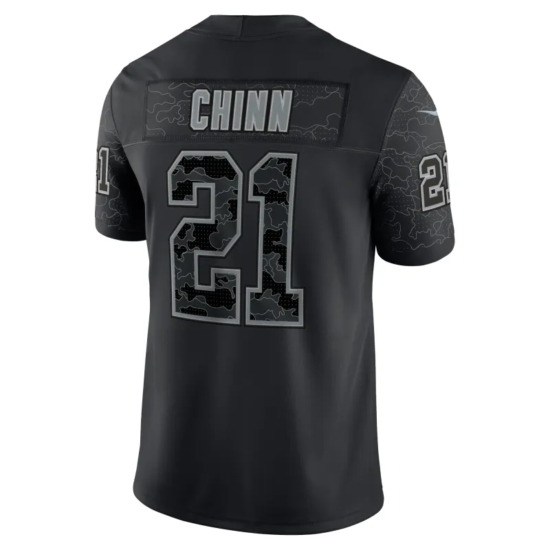 Men's Carolina Panthers Jeremy Chinn Black RFLCTV Limited Jersey