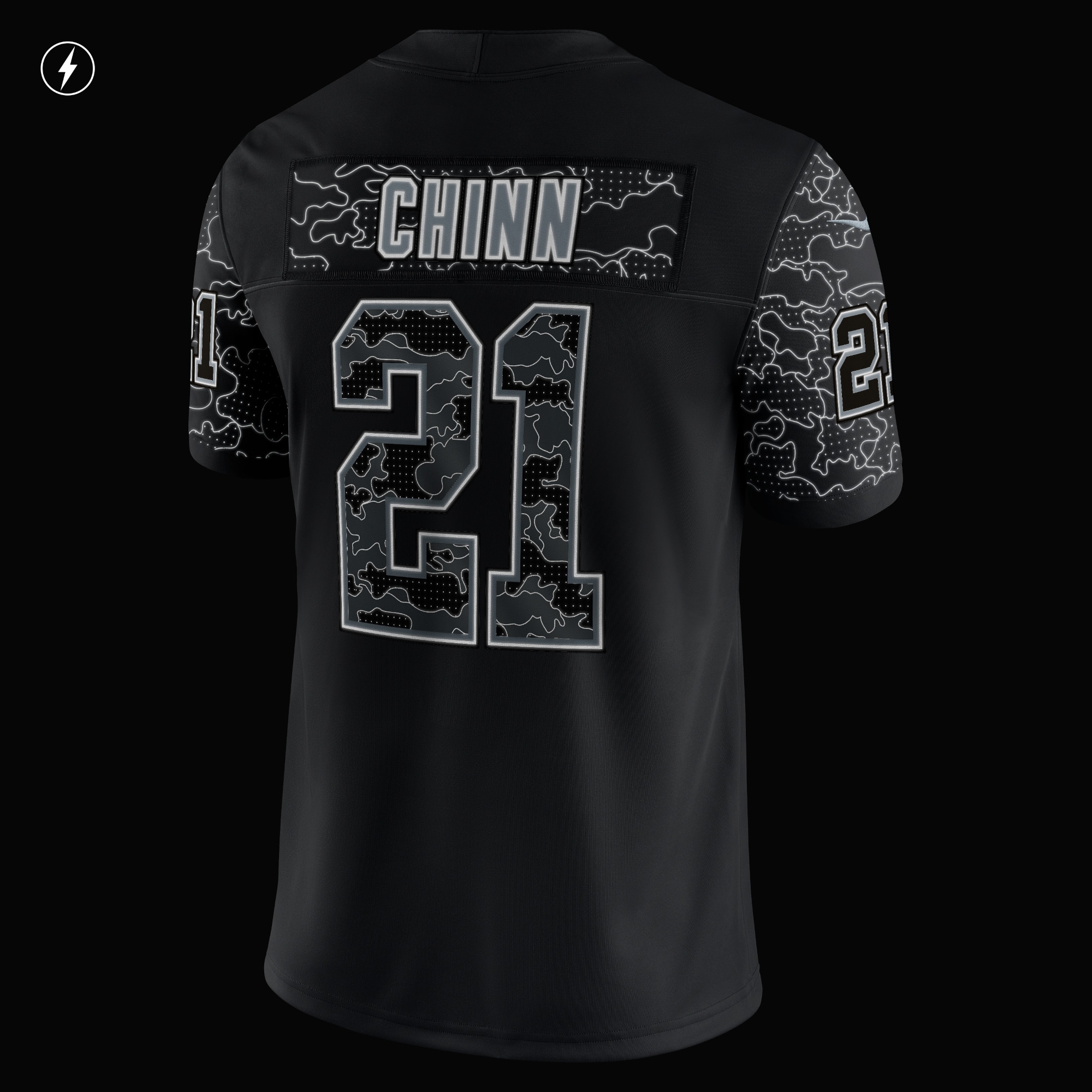 Men's Carolina Panthers Jeremy Chinn Black RFLCTV Limited Jersey