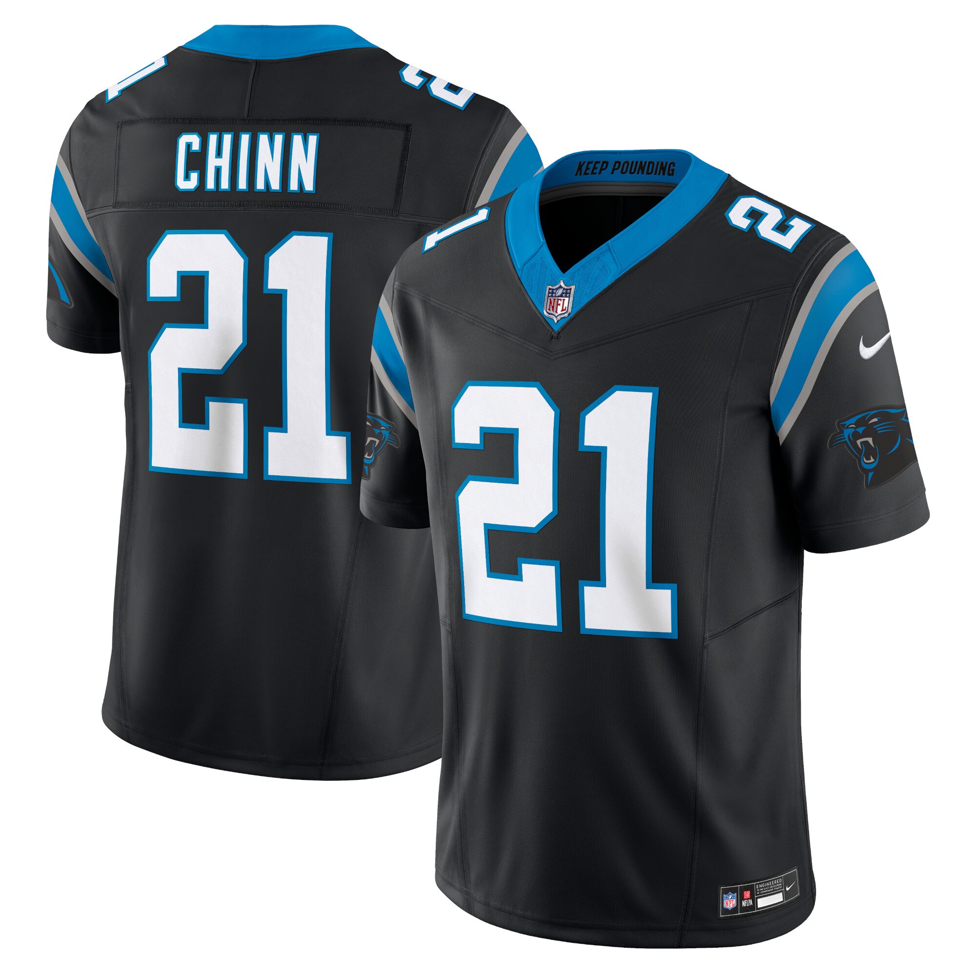 Men's Carolina Panthers Jeremy Chinn Black Vapor F.U.S.E. Limited Jersey