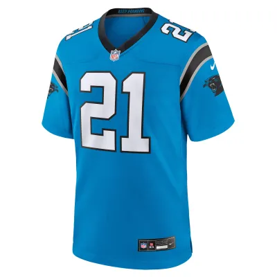 Men's Carolina Panthers Jeremy Chinn Blue Alternate Game Jersey 02