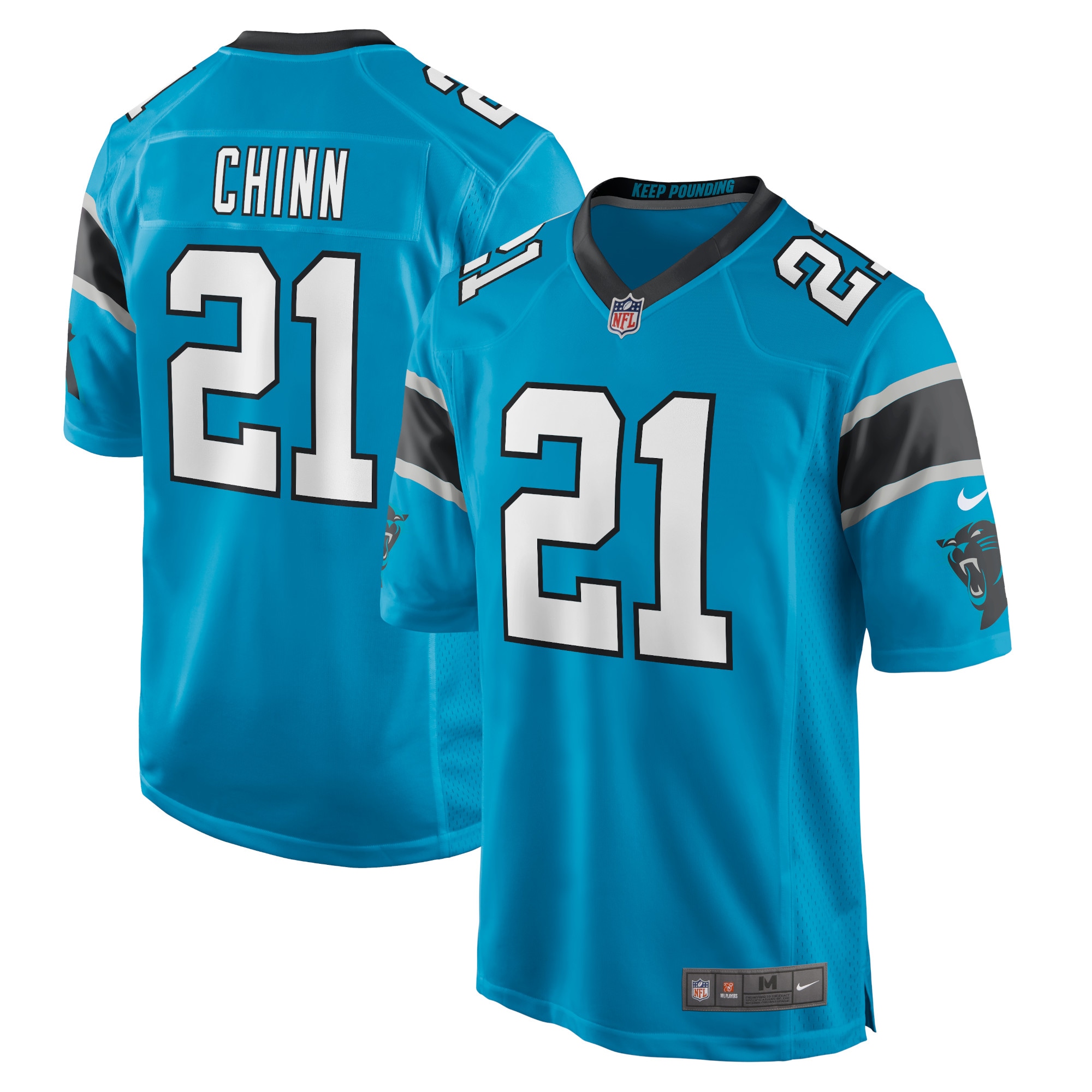 Men's Carolina Panthers Jeremy Chinn Blue Game Jersey