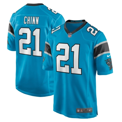 Men's Carolina Panthers Jeremy Chinn Blue Game Jersey 01