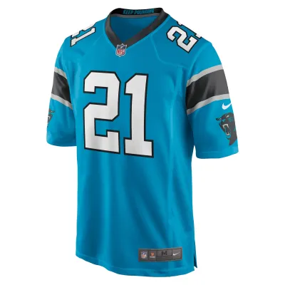 Men's Carolina Panthers Jeremy Chinn Blue Game Jersey 02