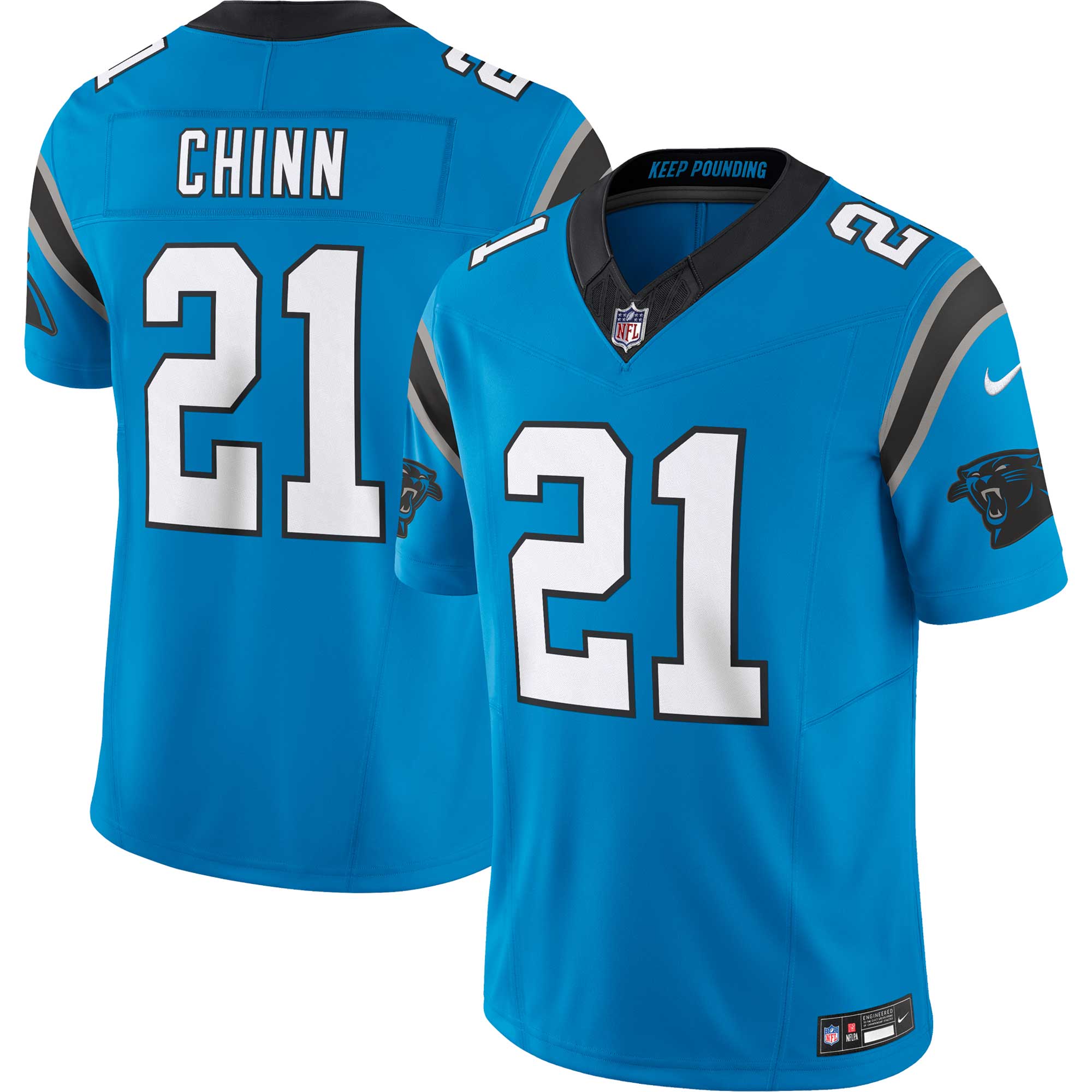 Men's Carolina Panthers Jeremy Chinn Blue Vapor F.U.S.E. Limited Jersey