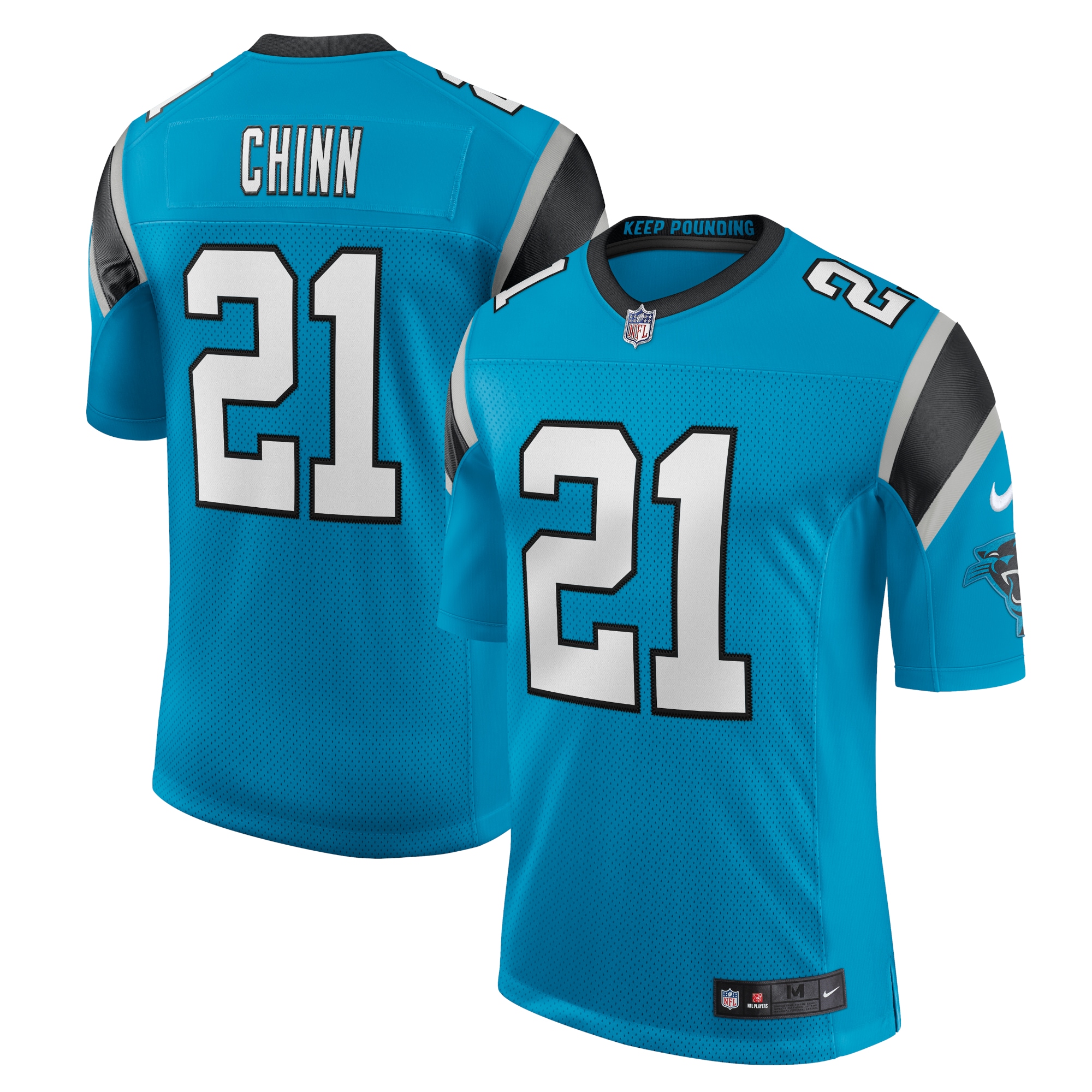 Men's Carolina Panthers Jeremy Chinn Blue Vapor Limited Jersey