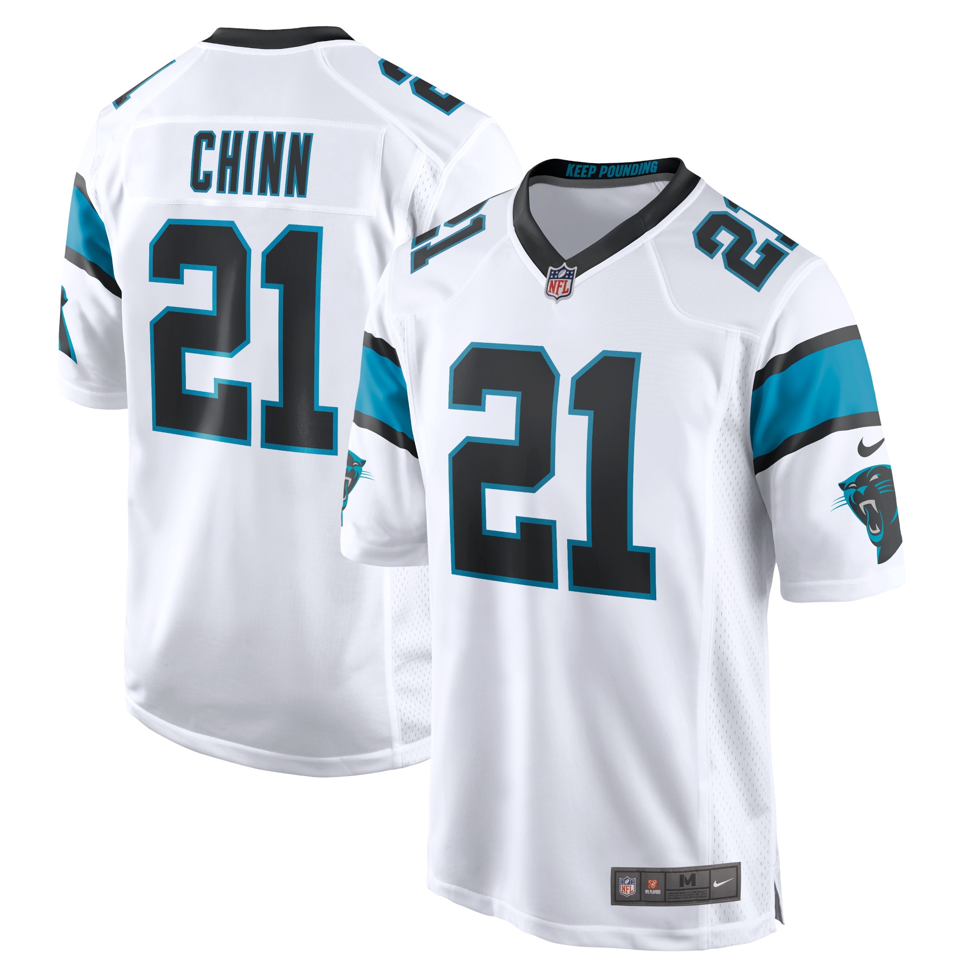 Men's Carolina Panthers Jeremy Chinn White Game Jersey