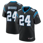 Men's Carolina Panthers Jonathon Brooks Black 2024 NFL Draft Game Jersey