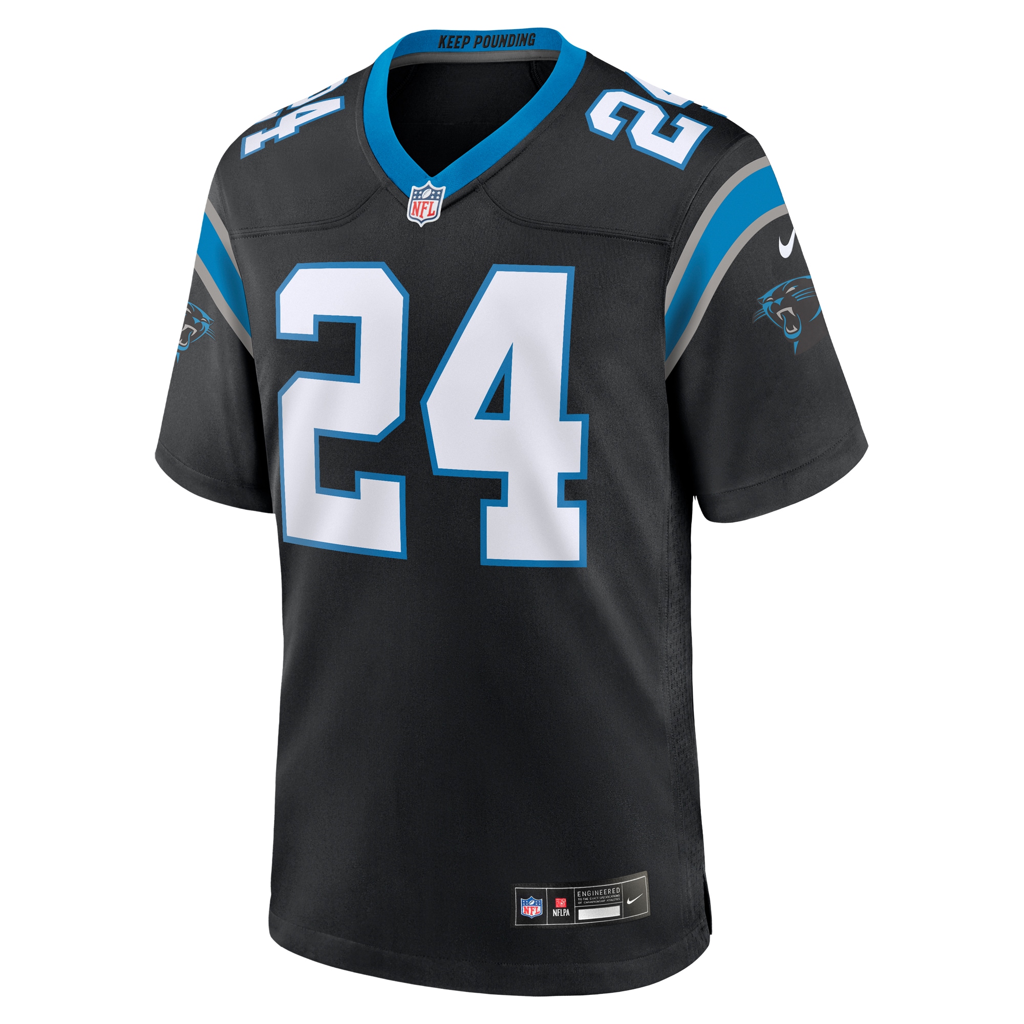 Men's Carolina Panthers Jonathon Brooks Black 2024 NFL Draft Game Jersey
