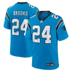 Men's Carolina Panthers Jonathon Brooks Blue 2024 NFL Draft Alternate Game Player Jersey