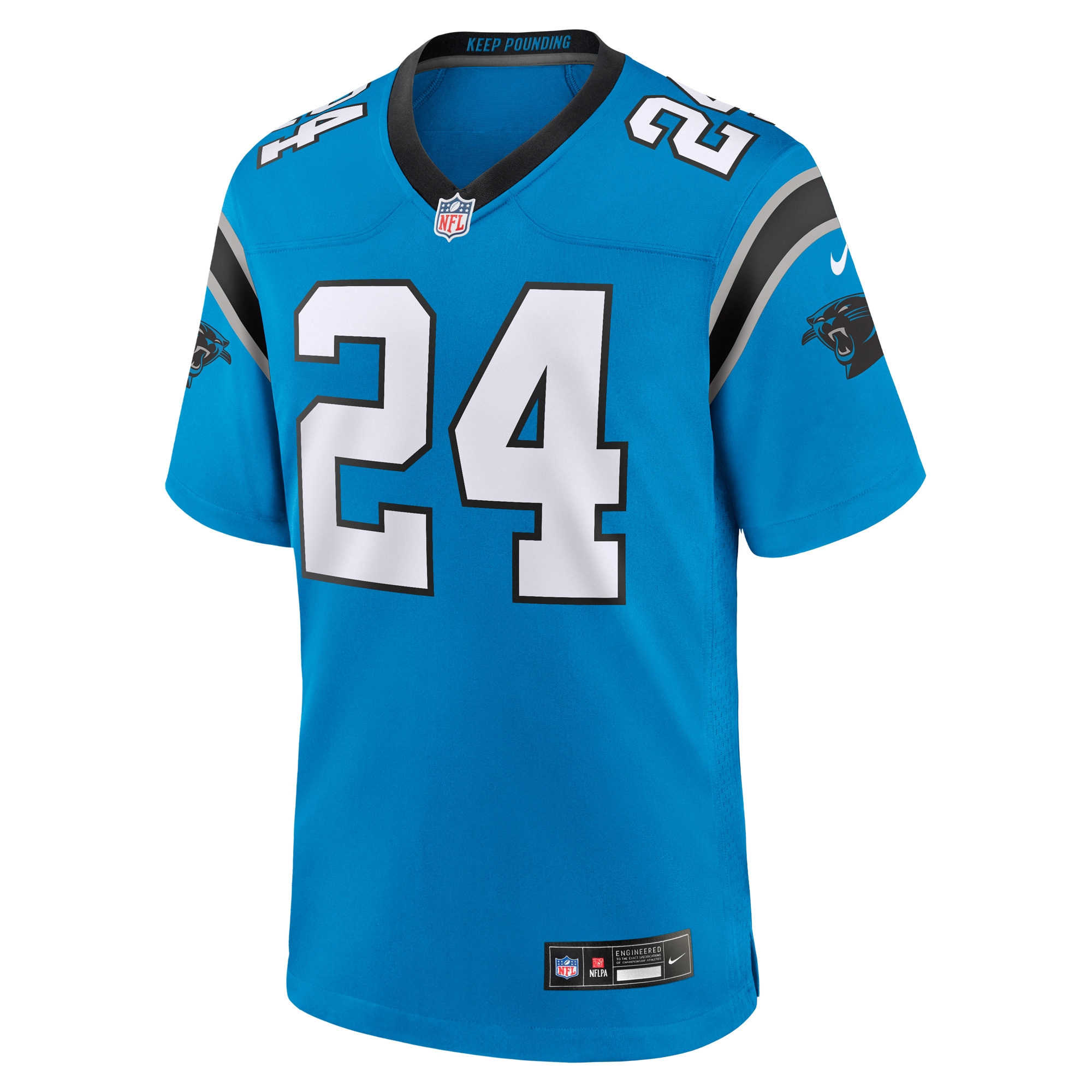 Men's Carolina Panthers Jonathon Brooks Blue 2024 NFL Draft Alternate Game Player Jersey