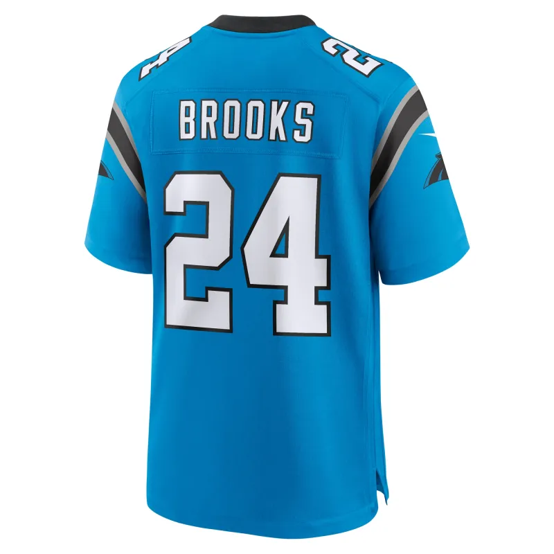 Men's Carolina Panthers Jonathon Brooks Blue 2024 NFL Draft Alternate Game Player Jersey