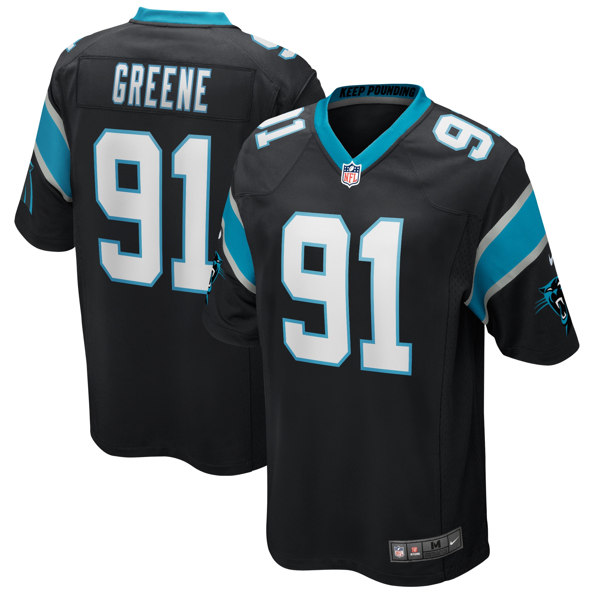 Men's Carolina Panthers Kevin Greene Black Game Retired Player Jersey