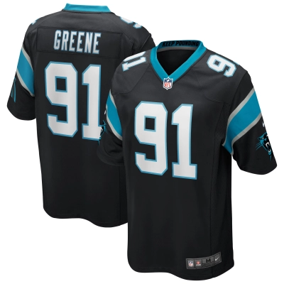 Men's Carolina Panthers Kevin Greene Black Game Retired Player Jersey 01
