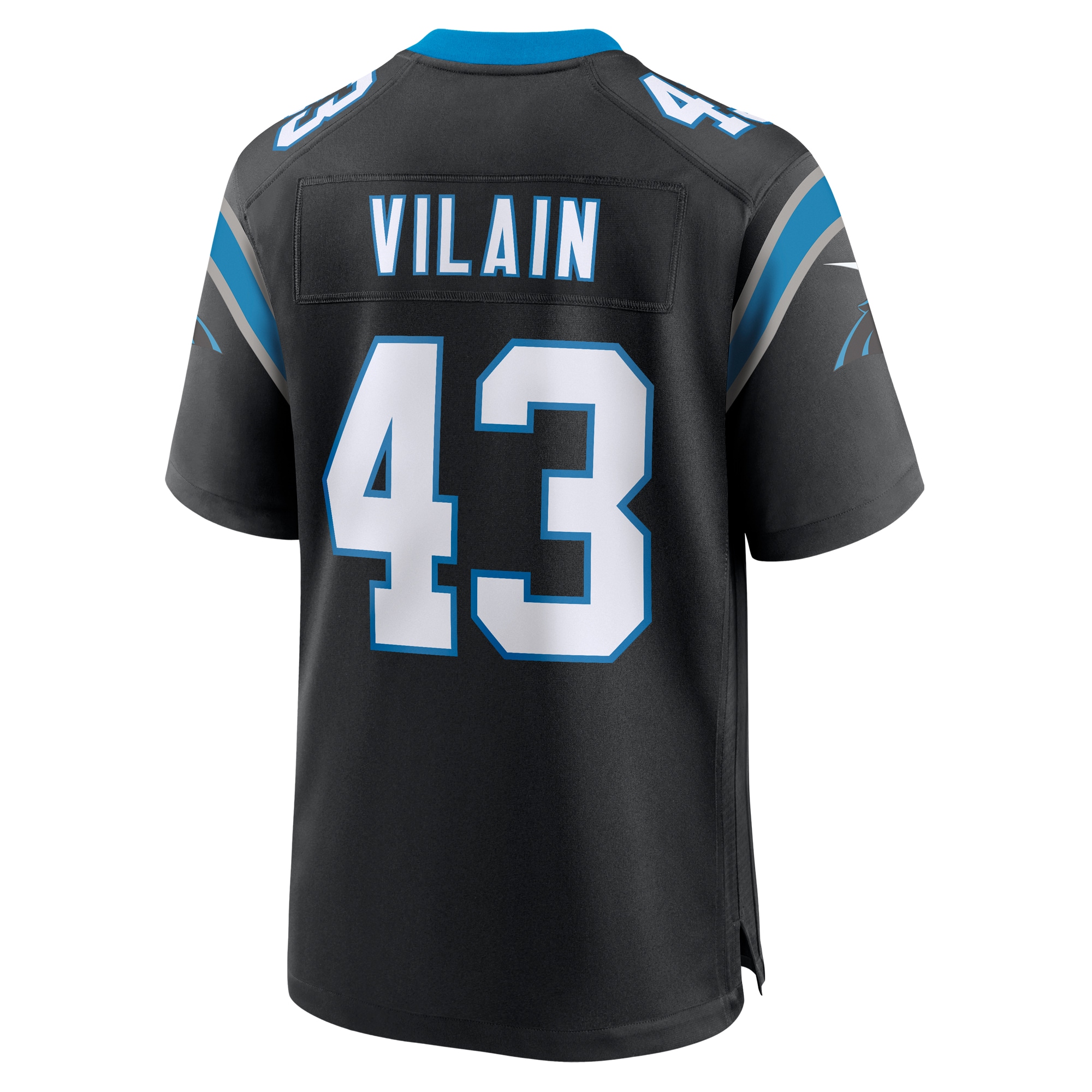 Men's Carolina Panthers Luiji Vilain Black Game Jersey