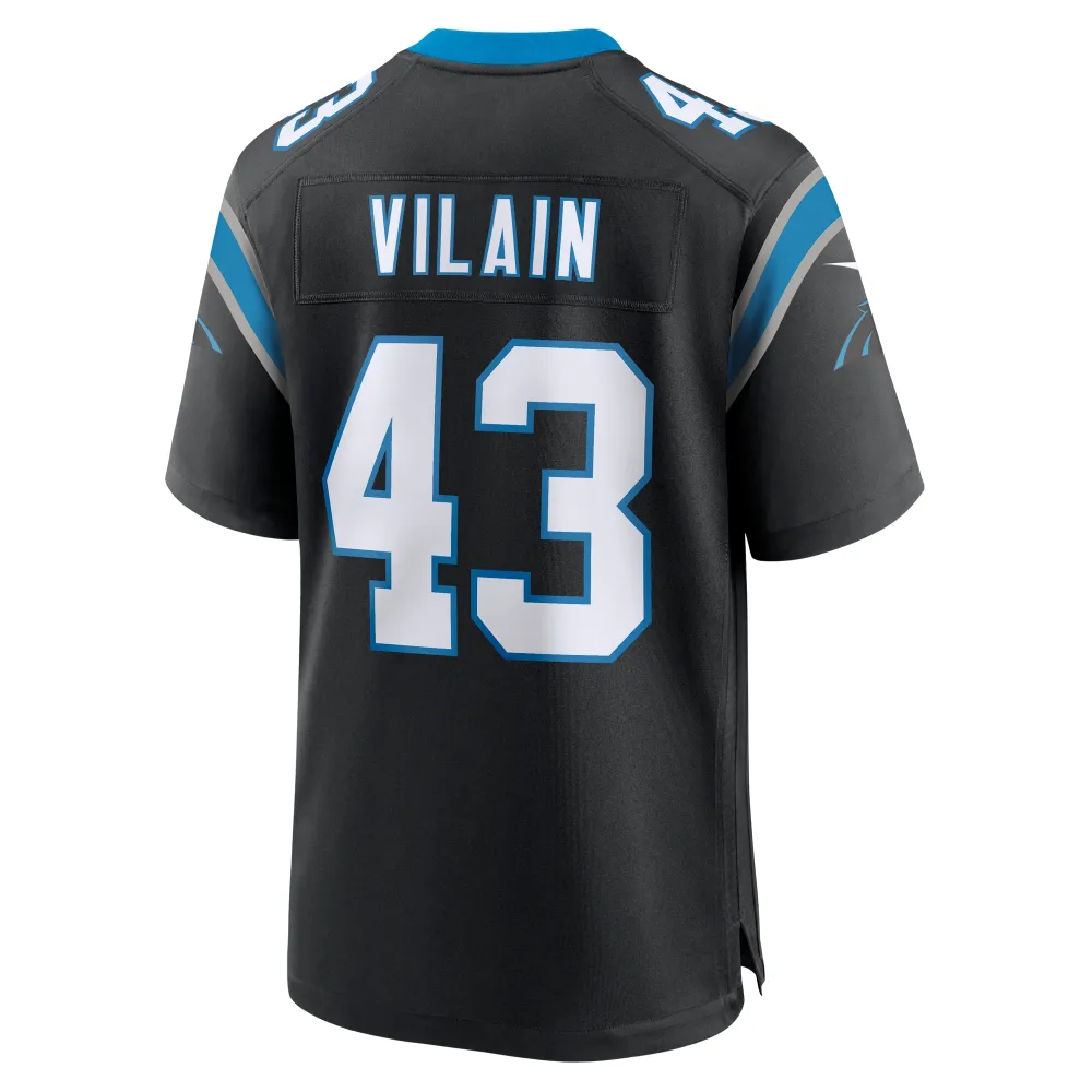 Men's Carolina Panthers Luiji Vilain Black Game Jersey