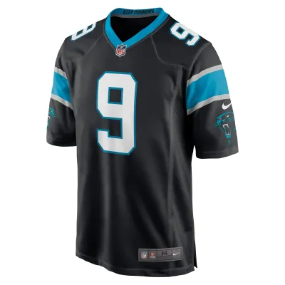 Men's Carolina Panthers Matt Corral Black Player Game Jersey 02