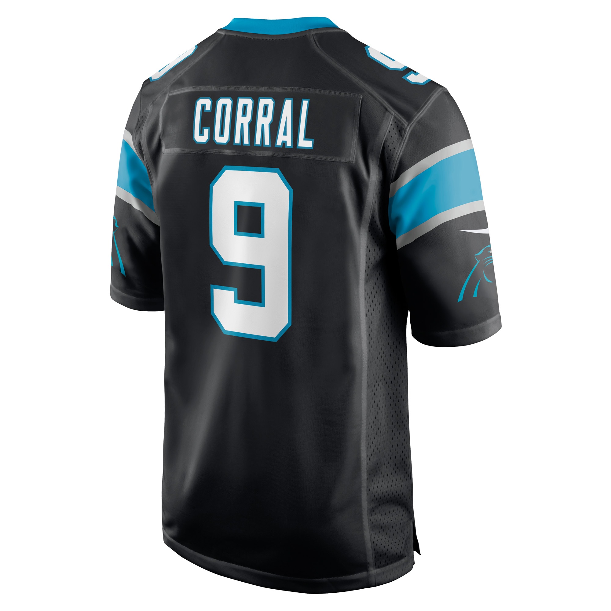 Men's Carolina Panthers Matt Corral Black Player Game Jersey