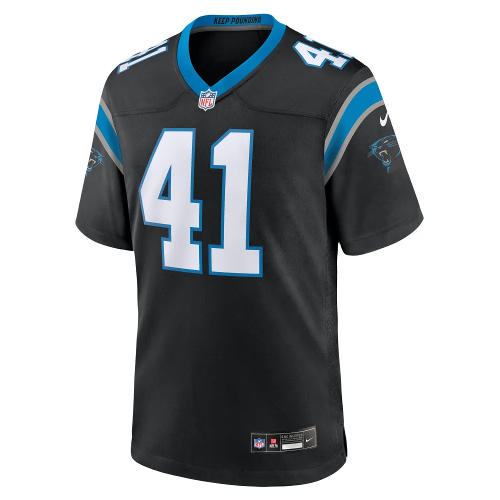 Men's Carolina Panthers Matthias Farley Black Game Jersey
