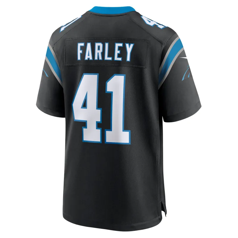 Men's Carolina Panthers Matthias Farley Black Game Jersey