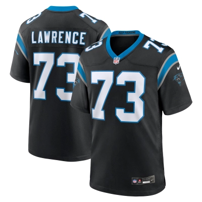 Men's Carolina Panthers Rashard Lawrence Black Game Jersey 01