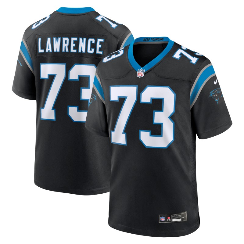 Men's Carolina Panthers Rashard Lawrence Black Game Jersey
