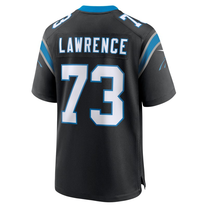 Men's Carolina Panthers Rashard Lawrence Black Game Jersey