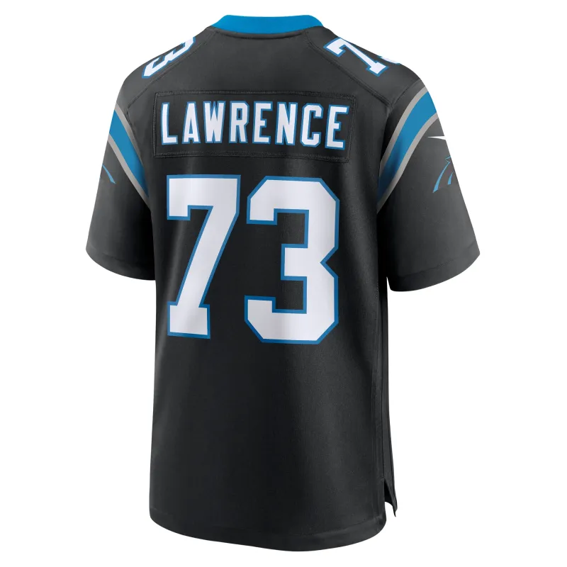 Men's Carolina Panthers Rashard Lawrence Black Game Jersey
