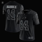 Men's Carolina Panthers Sam Darnold Black RFLCTV Limited Jersey
