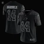 Men's Carolina Panthers Sam Darnold Black RFLCTV Limited Jersey