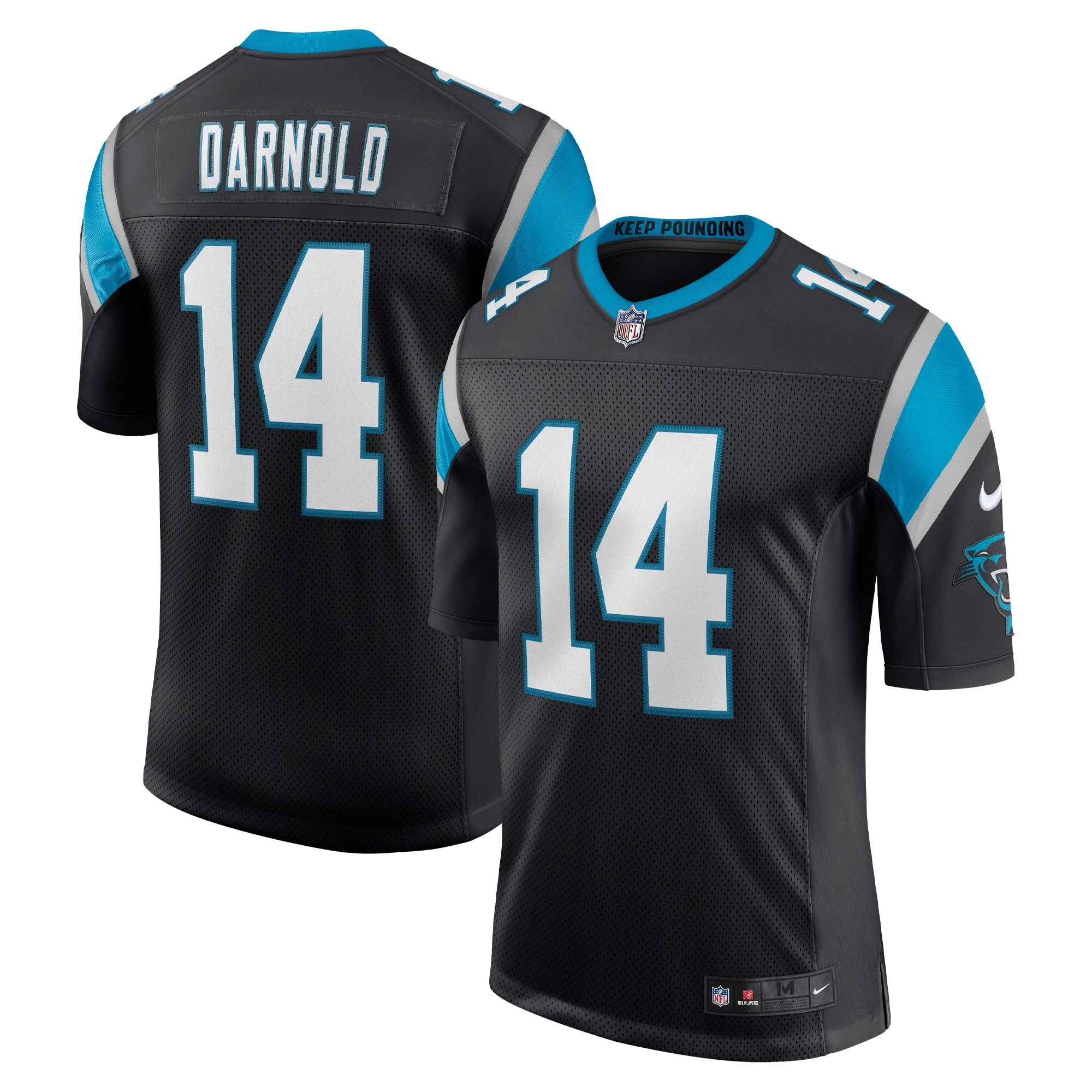 Men's Carolina Panthers Sam Darnold Black Vapor Limited Jersey