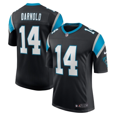 Men's Carolina Panthers Sam Darnold Black Vapor Limited Jersey 01