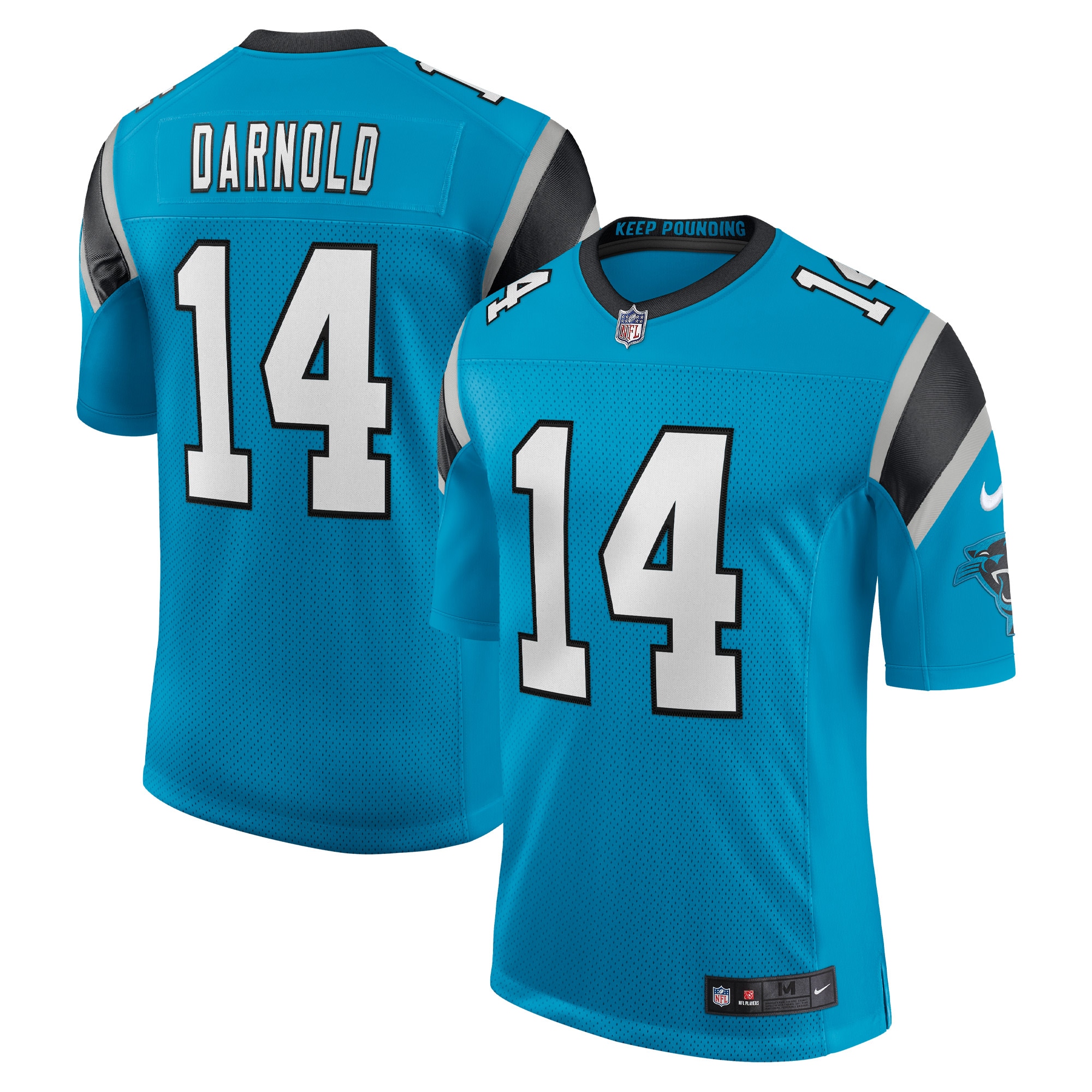 Men's Carolina Panthers Sam Darnold Blue Vapor Limited Jersey
