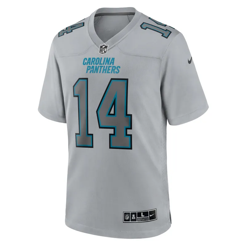 Men's Carolina Panthers Sam Darnold Gray Atmosphere Fashion Game Jersey