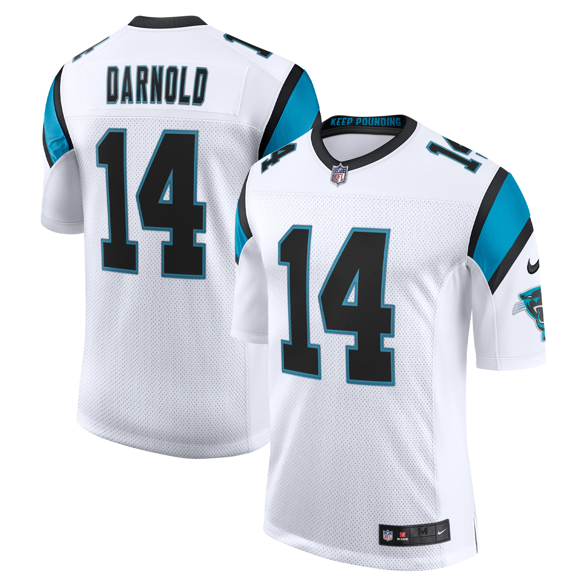 Men's Carolina Panthers Sam Darnold White Vapor Limited Jersey