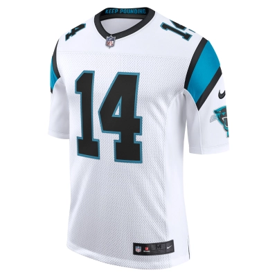 Men's Carolina Panthers Sam Darnold White Vapor Limited Jersey 02